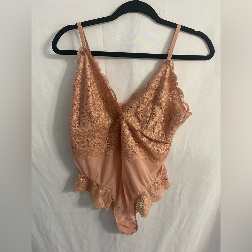 NWT Free People We Are Hah Women’s Copper Rose Smarty Pants Bodysuit Size Large - Picture 2 of 16